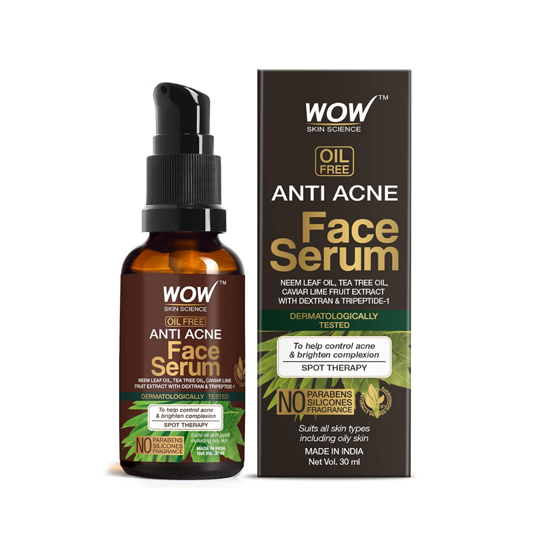  wow_skin_science_anti_acne_face_serum_natural_neem_leaf_oil_tea_tree_oil_caviar_lime_fruit_extract_spot_therapy_no_parabens_silicones_and_fragrance_30_ml_glass_bottle