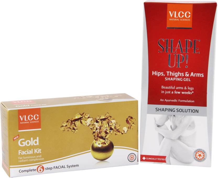 VLCC Gold Facial Kit + Shape Up Gel Combo - Niram