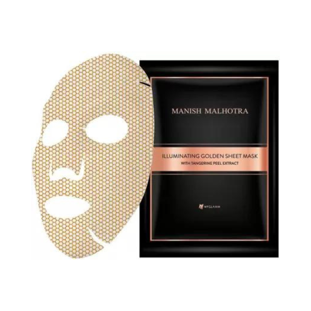 myglamm manish malhotra illuminating golden sheet mask 20g