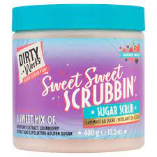 Dirty works sweet sweet scrubbin sugar scrub 400gm with rasberry extract