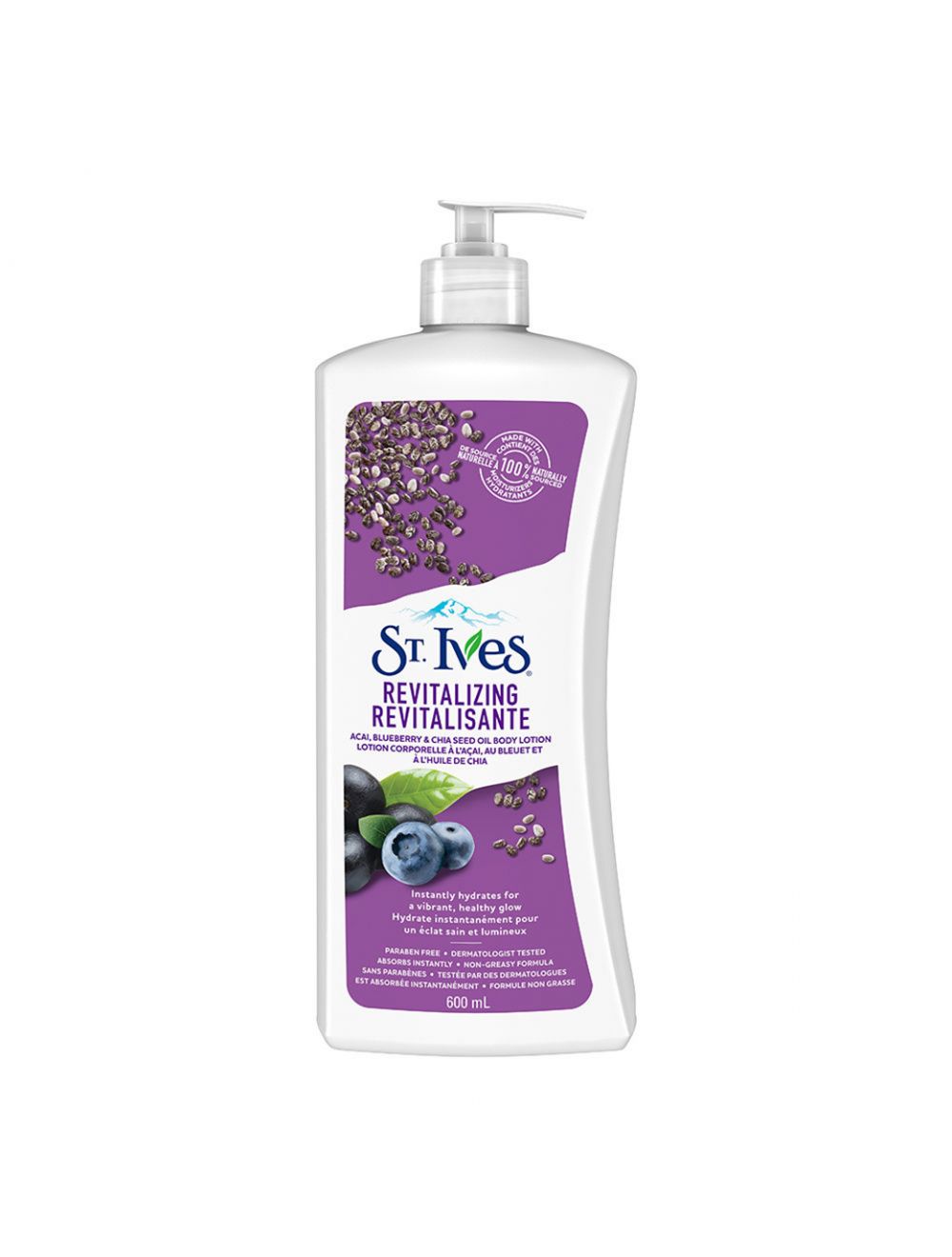 St. Ives Revitalizing Acai Blueberry & Chia Seed Oil Body Lotion (621ml)
