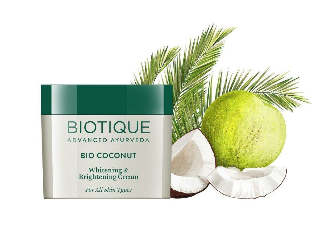 Biotique Bio Coconut Whitening & Brightening Cream (50gm) - Niram